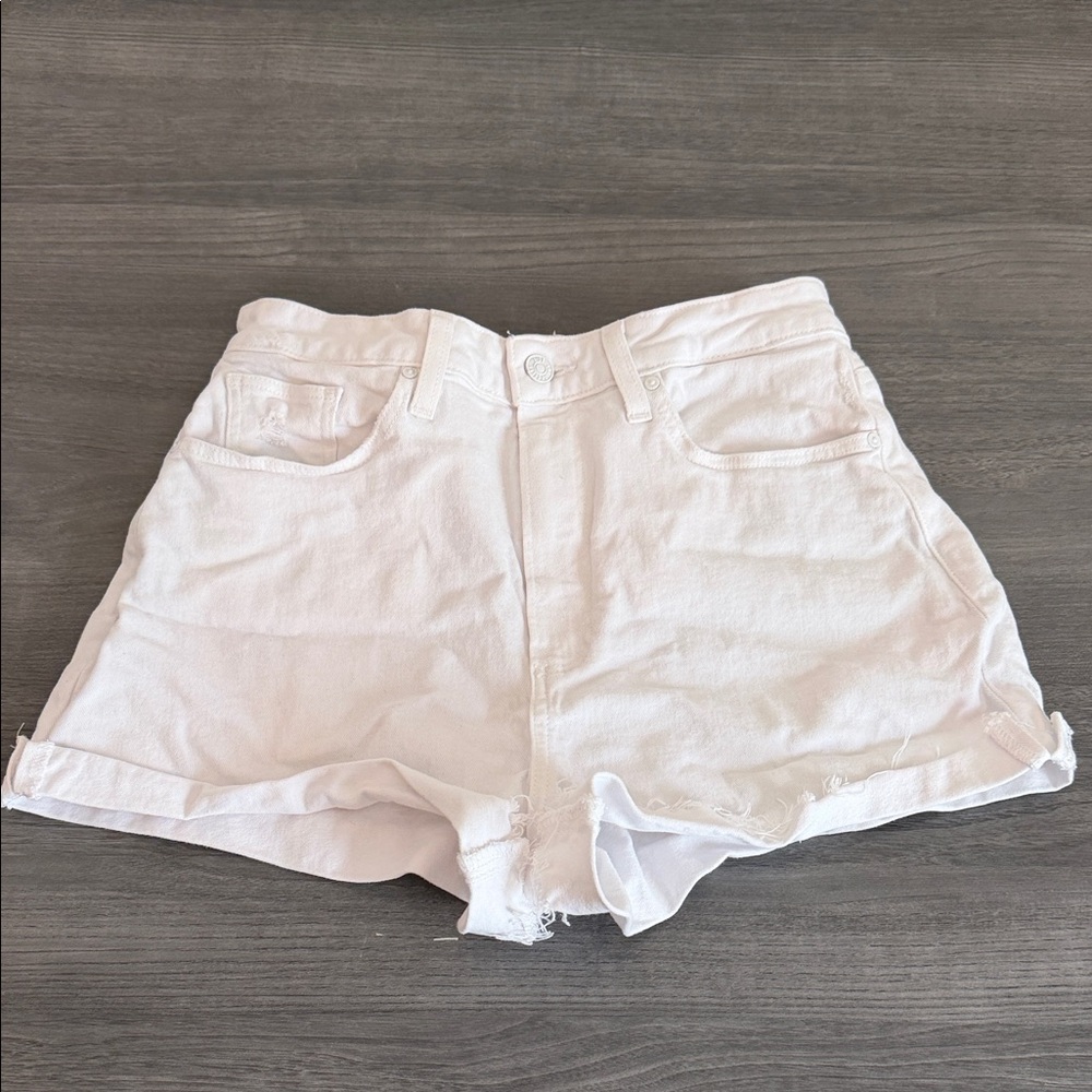 PAIGE Crisp White Jean Allure Shorts